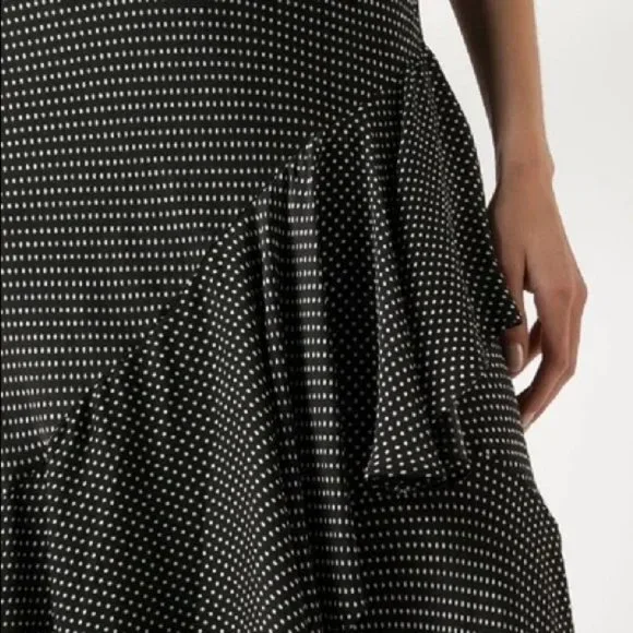 NWT Alice + Olivia Mini Dot Black Dress (Size 2) - Picture 5 of 5